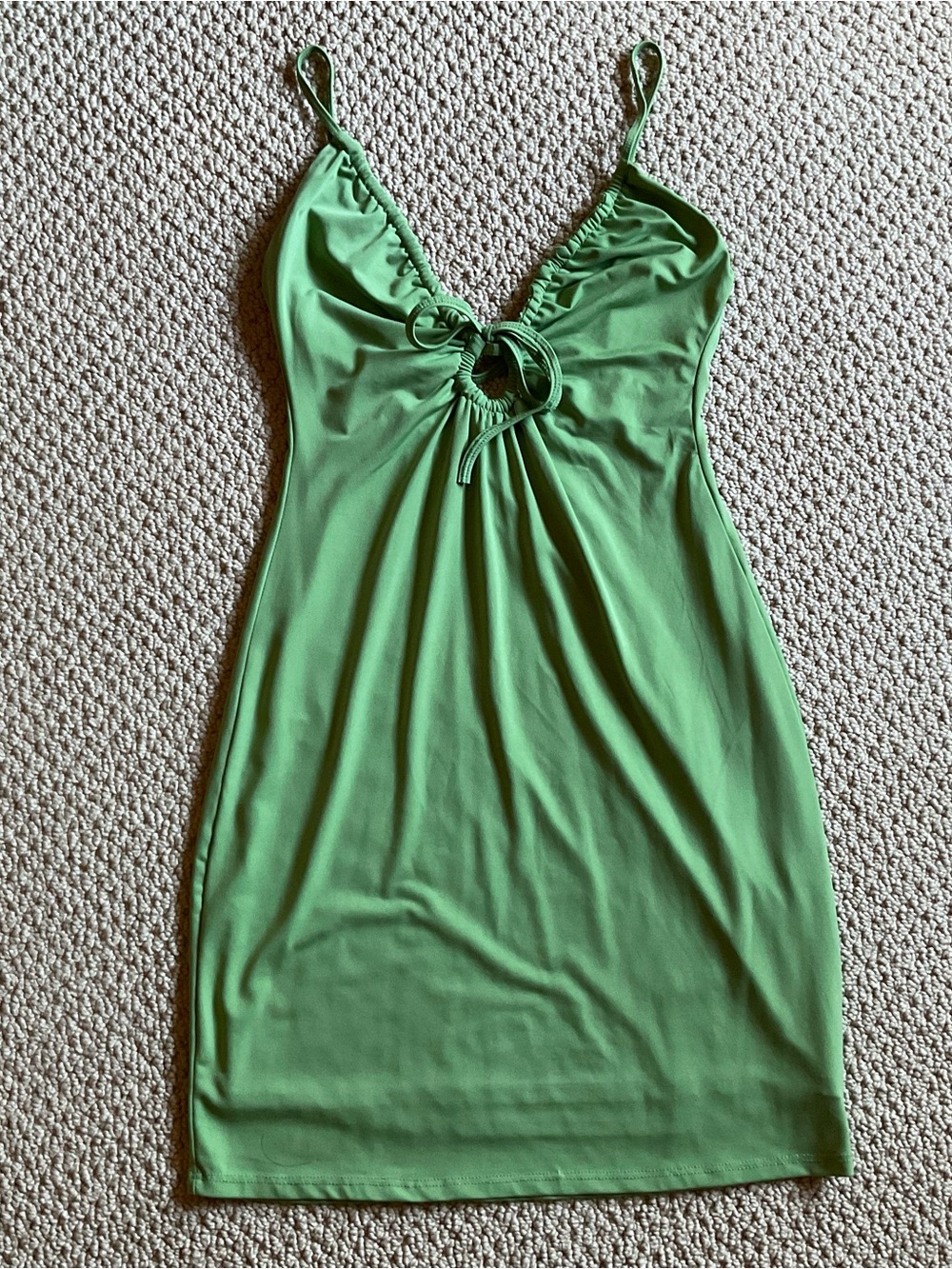 Green Spaghetti-Strap Mini Dress Size XS